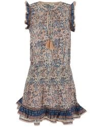 M.A.B.E - 'Cass' Dress With V Neck And All-Over Floral Print - Lyst