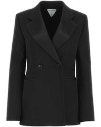 Bottega Veneta - Black Wool Jacket - Lyst