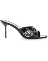Paris Texas - Mule With Mesh Design And Stiletto Heel - Lyst