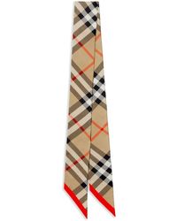 Burberry - Silk Scarf - Lyst