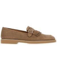 Doucal's - Suede Monk-Strap Shoes - Lyst