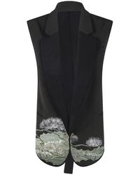 Ibrigu Double Print & Embroidered Jacket in Black | Lyst