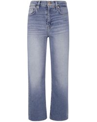 7 For All Mankind - "Bonnie Curvilinear" Radar With Raw Cut - Lyst