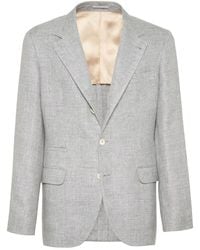 Brunello Cucinelli - Single-Breasted Blazer - Lyst