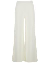 P.A.R.O.S.H. - Wide-Leg Pants With Knitted Design - Lyst