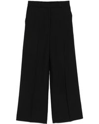 Calvin Klein - Linen Blend Wide Leg Pants - Lyst
