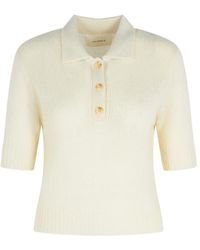 Lisa Yang - 'Masy' Cream Silk Blend Sweater - Lyst