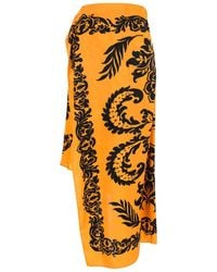 Etro - Skirt With Asymmetric Design And All-Over Stencil Floral Print - Lyst