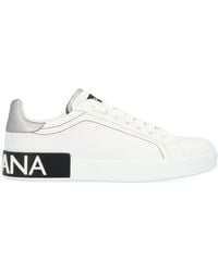 Dolce & Gabbana - Leather Portofino Sneakers - Lyst