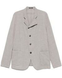 Emporio Armani - Wool Single-Breasted Blazer Jacket - Lyst