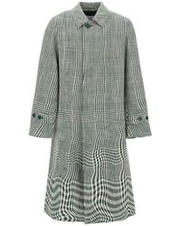 Burberry - Houndstooth Car Coat With - Lyst