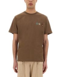 Emporio Armani - Tshirt With Maxi Print Capsule Peace Asv - Lyst