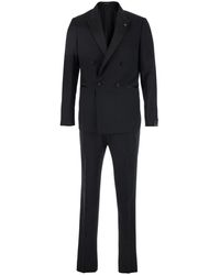 Tagliatore - Double-Breasted Tuxedo Suit With Covered Buttons - Lyst
