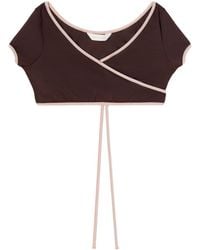 Palm Angels - Cap-Sleeves Bikini Top - Lyst
