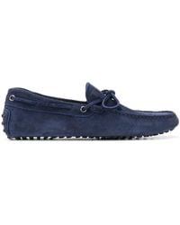 Tod's - Suede Moccasin With Grommets - Lyst