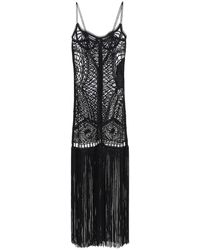 The Attico - Embroidered Tulle Midi Dress - Lyst