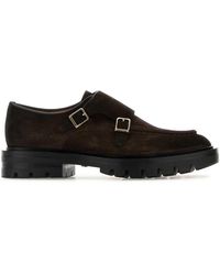 Santoni Sand Suede Yalta Loafers | Lyst