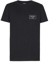 Balmain - T-Shirt With Couture Label - Lyst