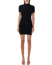 Alexander Wang - Slim-Fit Mini Dress With High Neckline - Lyst