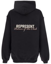 Represent - 'Patron Of The Club' Hoodie With Front And Back Logo Print - Lyst