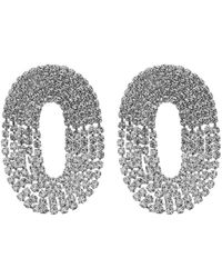 Silvia Gnecchi - 'Liberty One' Metallic Earings With Rear Closure And Oval Shape - Lyst