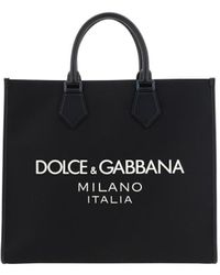 Dolce & Gabbana - Dolce&Gabbana Small Nylon Bag With Logo - Lyst