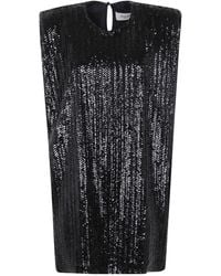 Golden Goose - Journey W`S Sleeveless Tee Dress With Shoulderpads Full Sequins - Lyst