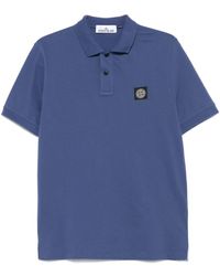 Stone Island - Slim Fit Stretch Cotton Pique Polo Shirt - Lyst