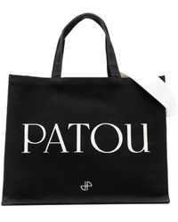 Patou - Cotton Blend Logo Tote Bag - Lyst