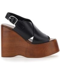 Jeffrey Campbell - 'Fiddle' Wedges With Criss-Crossed Band And Adjustable Buckle Closure - Lyst