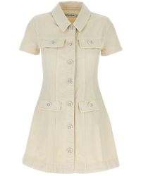 Self-Portrait - 'Cream Collared Denim Mini' Dress - Lyst