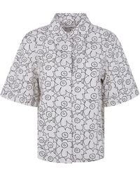 Marimekko - Standardi Piirto Unikko Shirt - Lyst