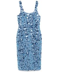MICHAEL Michael Kors - Cornflower Midi Dress - Lyst