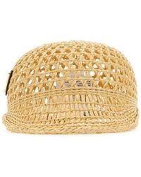 Prada - Raffia Hat - Lyst