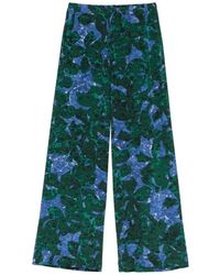 Dries Van Noten - Puvis Floral Print Silk Trousers - Lyst