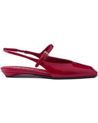 Prada - Leather Slingback Ballerina Shoes - Lyst