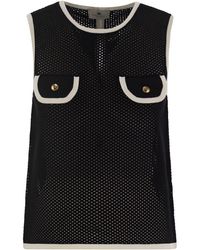Elisabetta Franchi - Sleeveless Mesh Top - Lyst