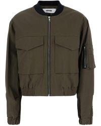 Grifoni - Cropped Jacket With Maxi Pockets On Front And Sleeve - Lyst