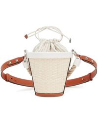 Maison Margiela Fire Woven Bucket Bag in White | Lyst