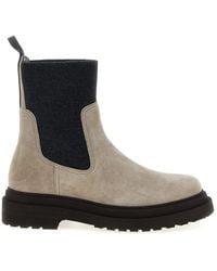 Brunello Cucinelli - Precious Loop Detail Ankle Boots - Lyst