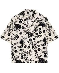 Laneus - Cream And Print Shirt - Lyst