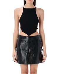 Courreges - Ribbed Pointy Top With Adjustable Straps - Lyst