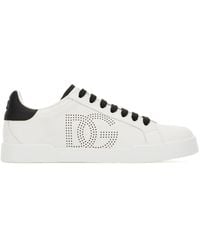 Dolce & Gabbana - 'Portofino Light' Sneakers With Perforated Logo On The Side And Logo Patch On The Tongue - Lyst