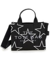 Marc Jacobs - 'The Small Tote Bag' Handbag With All-Over Star Print And Embroidered Logo - Lyst