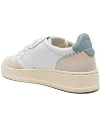 Autry - Medalist Low Sneakers In And Dark Green Suede And Leather - Lyst