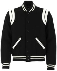 Saint Laurent - Wool Bomber Jacket - Lyst