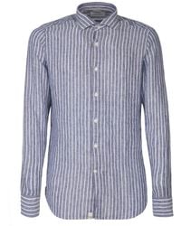 Tintoria Mattei 954 - Linen Striped Shirt - Lyst