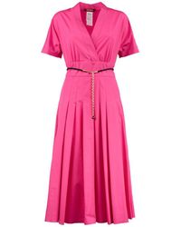 Max Mara - Poplin Crossover Dress - Lyst
