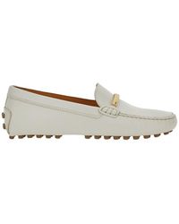 Tod's - Lime Calfskin Driving Loafer With Low Heel - Lyst