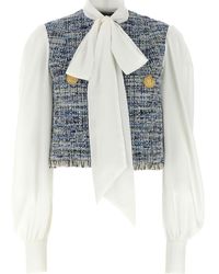 Balmain - Tweed Shirt - Lyst